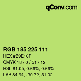 カラーコード: RGB 185 225 111 | qconv.com
