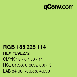 Color code: RGB 185 226 114 | qconv.com