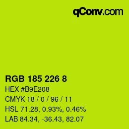 カラーコード: RGB 185 226 8 | qconv.com