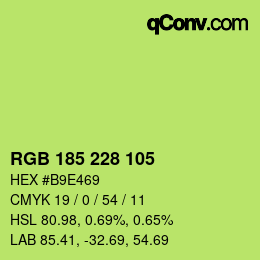 Color code: RGB 185 228 105 | qconv.com