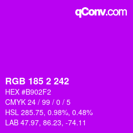 カラーコード: RGB 185 2 242 | qconv.com
