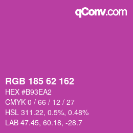 Code couleur: RGB 185 62 162 | qconv.com