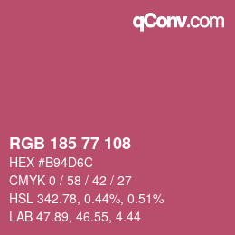 Color code: RGB 185 77 108 | qconv.com