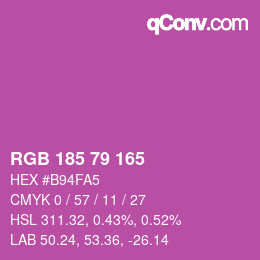 Color code: RGB 185 79 165 | qconv.com