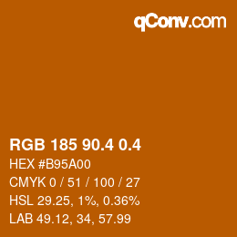 カラーコード: RGB 185 90.4 0.4 | qconv.com