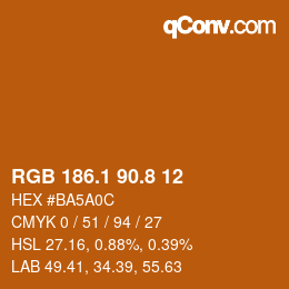 Color code: RGB 186.1 90.8 12 | qconv.com