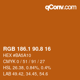 Color code: RGB 186.1 90.8 16 | qconv.com