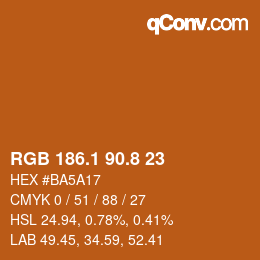Farbcode: RGB 186.1 90.8 23 | qconv.com