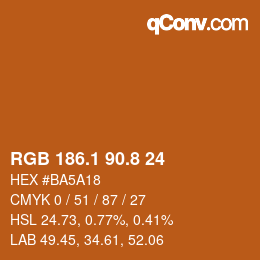 Color code: RGB 186.1 90.8 24 | qconv.com