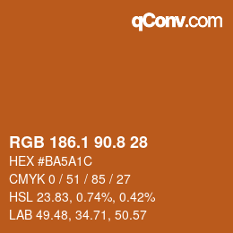 Color code: RGB 186.1 90.8 28 | qconv.com