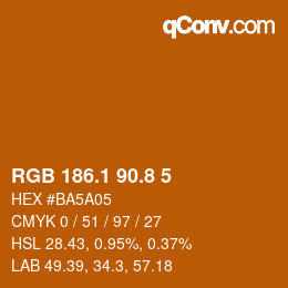 Color code: RGB 186.1 90.8 5 | qconv.com