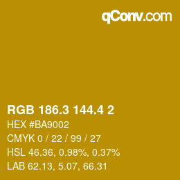 カラーコード: RGB 186.3 144.4 2 | qconv.com