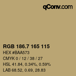カラーコード: RGB 186.7 165 115 | qconv.com