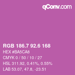 カラーコード: RGB 186.7 92.6 168 | qconv.com