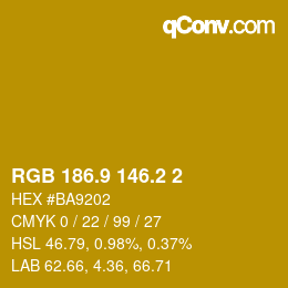 カラーコード: RGB 186.9 146.2 2 | qconv.com