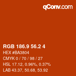 Color code: RGB 186.9 56.2 4 | qconv.com