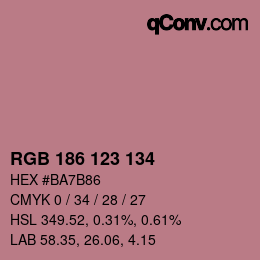 Code couleur: RGB 186 123 134 | qconv.com
