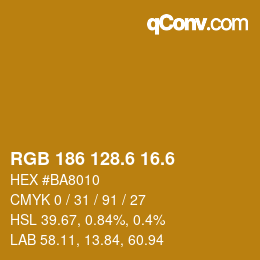 カラーコード: RGB 186 128.6 16.6 | qconv.com