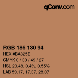 Farbcode: RGB 186 130 94 | qconv.com