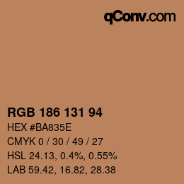 Code couleur: RGB 186 131 94 | qconv.com
