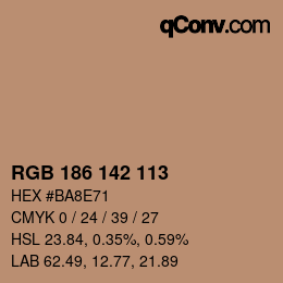 Farbcode: RGB 186 142 113 | qconv.com