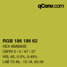 Color code: RGB 186 186 62 | qconv.com