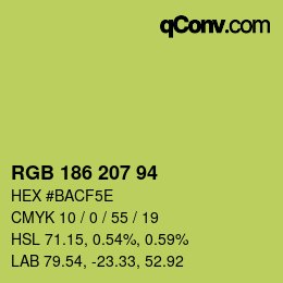 Farbcode: RGB 186 207 94 | qconv.com