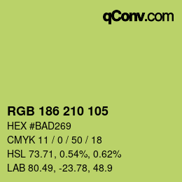カラーコード: RGB 186 210 105 | qconv.com