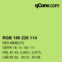 Color code: RGB 186 226 114 | qconv.com