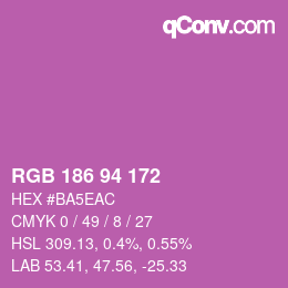 Farbcode: RGB 186 94 172 | qconv.com