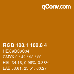 Color code: RGB 188.1 108.8 4 | qconv.com