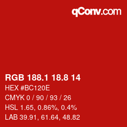 Color code: RGB 188.1 18.8 14 | qconv.com