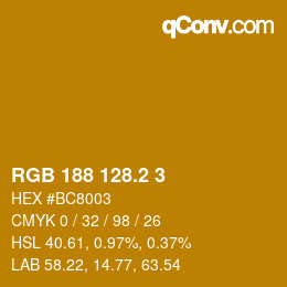 カラーコード: RGB 188 128.2 3 | qconv.com