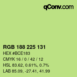 Farbcode: RGB 188 225 131 | qconv.com