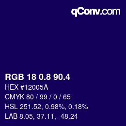 カラーコード: RGB 18 0.8 90.4 | qconv.com
