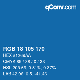 Color code: RGB 18 105 170 | qconv.com