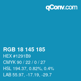 Color code: RGB 18 145 185 | qconv.com