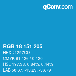 Color code: RGB 18 151 205 | qconv.com