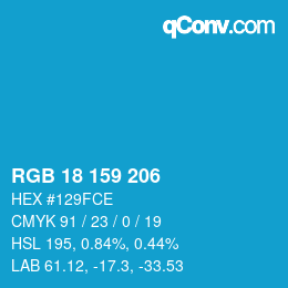 Color code: RGB 18 159 206 | qconv.com