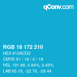 Color code: RGB 18 172 210 | qconv.com