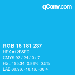 Color code: RGB 18 181 237 | qconv.com