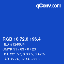 カラーコード: RGB 18 72.8 196.4 | qconv.com