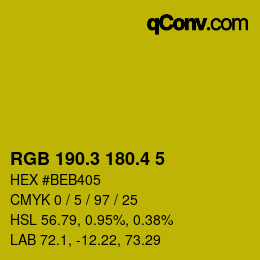 カラーコード: RGB 190.3 180.4 5 | qconv.com