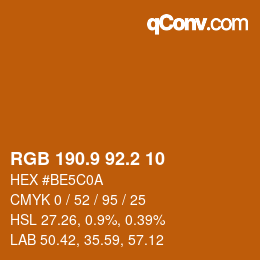 Color code: RGB 190.9 92.2 10 | qconv.com