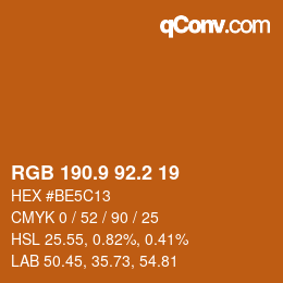 Color code: RGB 190.9 92.2 19 | qconv.com
