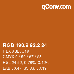 Color code: RGB 190.9 92.2 24 | qconv.com