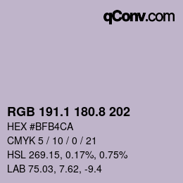 Color code: RGB 191.1 180.8 202 | qconv.com