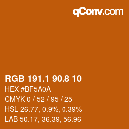 Color code: RGB 191.1 90.8 10 | qconv.com