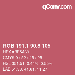 Color code: RGB 191.1 90.8 105 | qconv.com