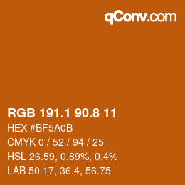 Color code: RGB 191.1 90.8 11 | qconv.com